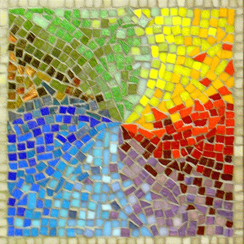 Bunte Mosaikkunst